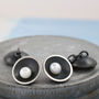 Double Sided Cufflinks. Pearl Anniversary Gift For Him, thumbnail 10 of 12