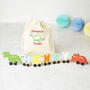 Personalised Coloured Dinosaur Train And Gift Bag, thumbnail 1 of 2