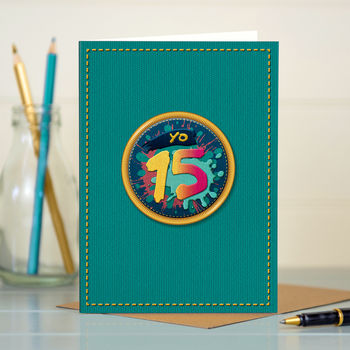 'Yo 15' 15th Teenager Birthday Card, 3 of 4