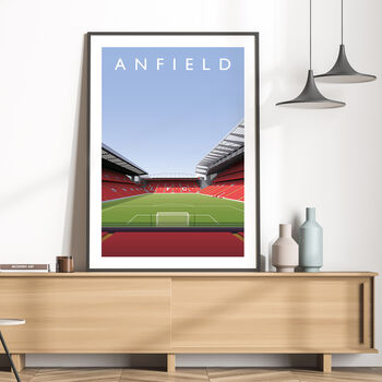 Liverpool Fc Anfield From The Anfield Road Stand Poster, 2 of 9