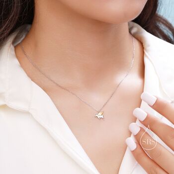 Sterling Silver Flying Pig Pendant Necklace, 3 of 10