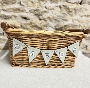 Wedding Card Box Bunting Card Banner For Basket Garland, 5 of 8
