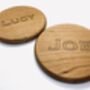Personalised Solid Cherry Wooden Wireless Charger, thumbnail 8 of 9