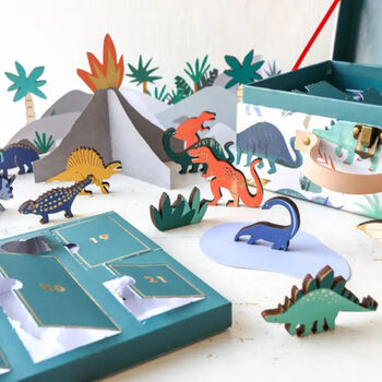 Dinosaur Wooden Advent Calendar In A Suitcase, 2 of 3