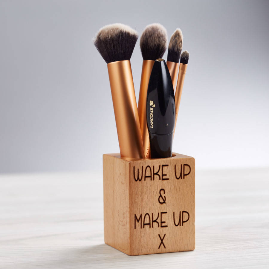 Personalised Make Up Brush Tidy By Pink Biscuits