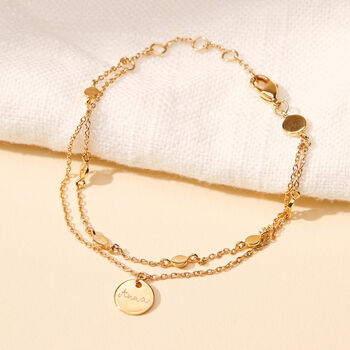 Personalised Double Chain Bracelet, 2 of 5