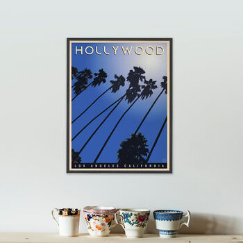 Personalised Hollywood Vintage Style Travel Print, 2 of 5