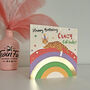 Over The Rainbow Happy Birthday Crazy Cat Lady Card, thumbnail 2 of 2