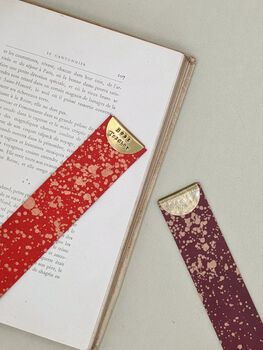 Personalised Festive Keepsake Leather Bookmark, 4 of 6