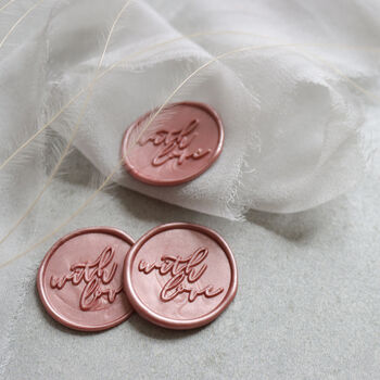 Self Adhesive 'With Love' Wax Seals, 3 of 12
