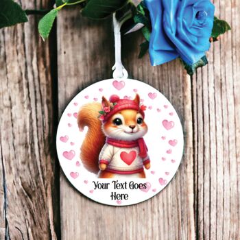 Personalised Squirrel Love Decoration, 2 of 2