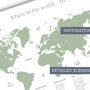 Wedding World Map Destination Table Plan, thumbnail 2 of 8