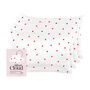 Silver Cloud Heart Print Satin Pillowcase Four Pack, thumbnail 1 of 8