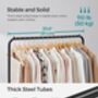 Clothes Rack Double Rod Clothing Rail Storage Shelf, thumbnail 5 of 12