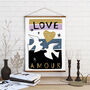 Personalised Wedding Or Anniversary Birds Amour Print, thumbnail 2 of 3