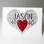 Personalised 40th Birthday Sparkle Card, thumbnail 5 of 11