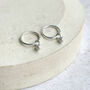 Sterling Silver And Birthstone Mini Hoop, thumbnail 9 of 12
