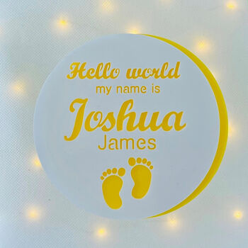 New Baby Arrival Announcement Plaque, Photo Prop, 12 of 12