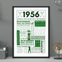 1956 Personalised 70th Birthday Golf Print, thumbnail 1 of 9