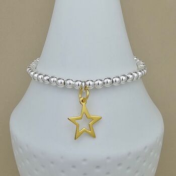 Personalised Bead Bracelet With Gold Plated Star, 4 of 5