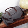 Personalised Vintage Canvas Weekend Holdall Bag, thumbnail 1 of 8