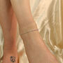 925 Silver Silver Ball Slim Thin Payal Anklet, thumbnail 3 of 9