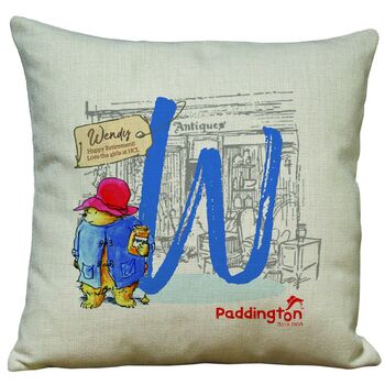 Personalised Initial Paddington Bear Cushion, 4 of 4