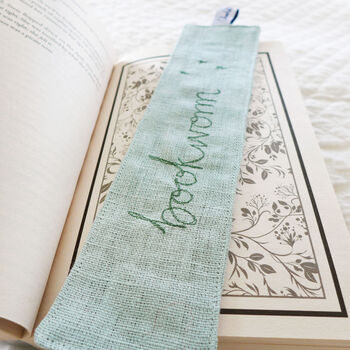 Bookworm Embroidered Bookmark, 4 of 4