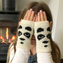 Childrens Panda Bear Fingerless Gloves, thumbnail 1 of 8