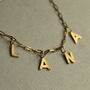 Gold Sunburst Name Necklace, thumbnail 1 of 9