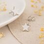 Girls Sterling Silver Star Stud Earrings, thumbnail 1 of 9
