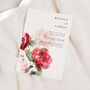 Red Floral Wedding Invitations, thumbnail 1 of 4