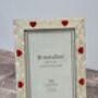 Natalini Cream With Red Hearts Photo Frame, thumbnail 2 of 4