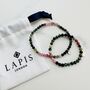 Watermelon Tourmaline 'Mummy And Me' Gemstone Bracelet Set, thumbnail 1 of 4