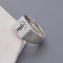 Custom Engraved Square Silver Signet Ring, thumbnail 3 of 9
