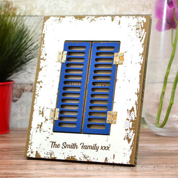 Personalised Photo Frame With Shutters, 2 of 5
