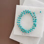 Mens Double Wrap Turquoise Bracelet In Silver, thumbnail 1 of 2