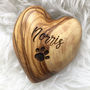 Personalised Pet Memorial Heart With A Paw Print, thumbnail 1 of 5