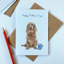 Golden Cocker Spaniel Father's Day Card, thumbnail 1 of 2