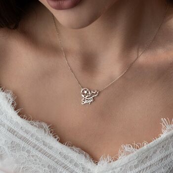 Personalised 'Lioness' Football Name Necklace, 6 of 9