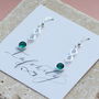 Sterling Silver Infinity Birthstone Earrings, thumbnail 3 of 12
