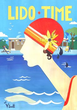'Lido Time', Swimming Art, Limited Edition Print, 2 of 2