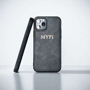 Personalised Smooth Leather Phone Case, 2 of 5