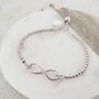 Silver Thank You For… Infinity Slider Bracelet, thumbnail 1 of 5