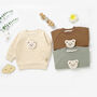 Teddy Bear Organic Cotton Baby Sweatshirt Sweater Top, thumbnail 1 of 5