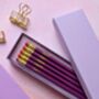 Purple Personalised Pencil Gift Set, thumbnail 2 of 2