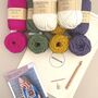 Granny Square Scarf 100% Merino Crochet Kit, thumbnail 5 of 6