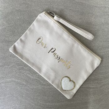 Personalised 'Our Passports' Travel Clutch Pouch, 3 of 3