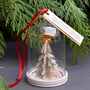 Personalised Paper Christmas Tree Glass Dome Decoration, thumbnail 4 of 12