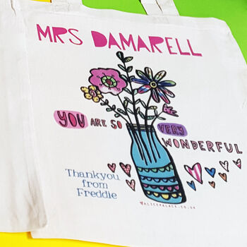 Personalised Wonderful Teacher Bag, 7 of 11